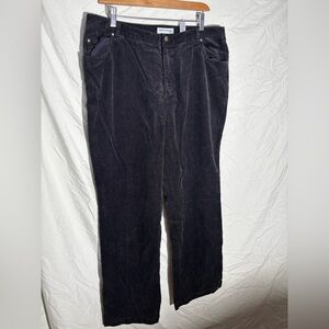 Valerie Steven’s Corduroy Pants Black Size 16